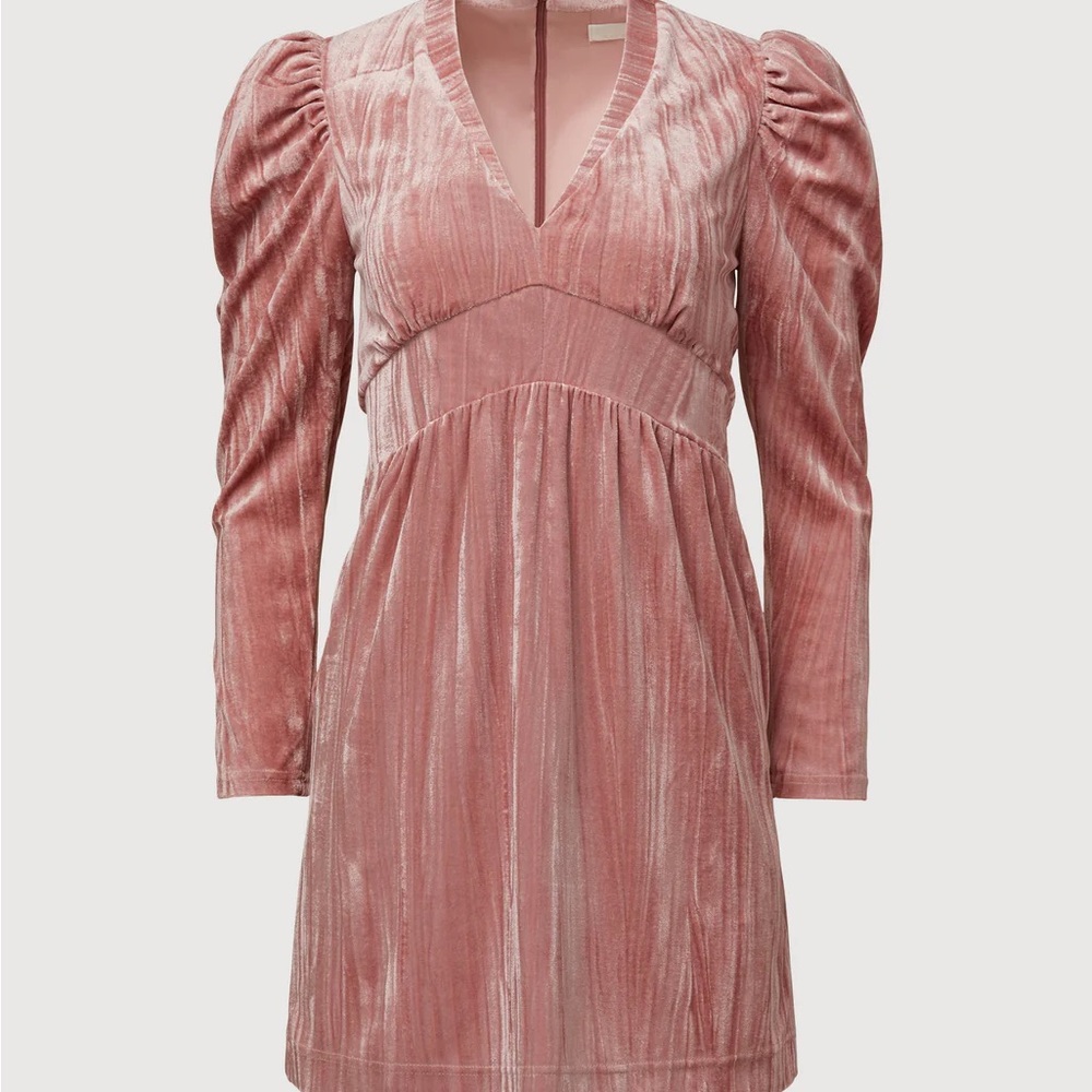 RACHEL PARCELL Pink CrinkleVelvet Mini Dress size 4 and 6 - Picture 4 of 7